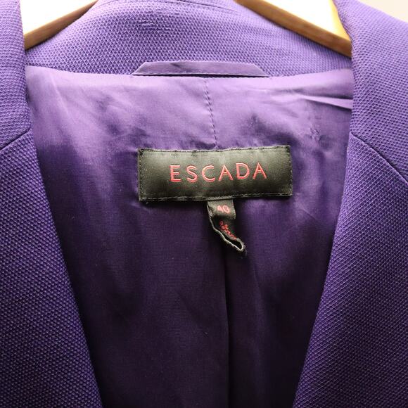 Escada Purple Wool Blend Blazer Jacket Size 40 (US 8) - Picture 3 of 3
